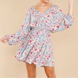 Red Dress Boutique Floral Paisley V-Neck Dress